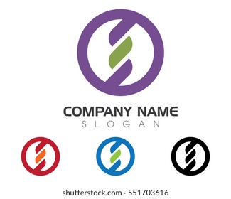 S letter logo, volume icon design template element