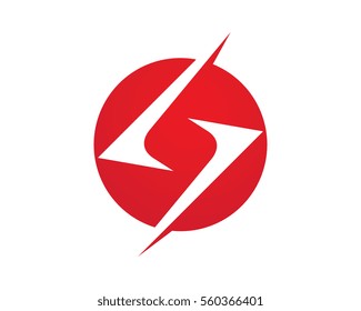 S letter logo, volume icon design template element