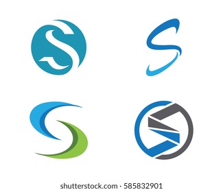 S letter logo, volume icon design template element