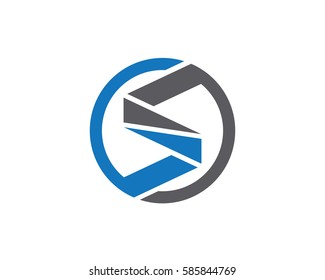 S letter logo, volume icon design template element