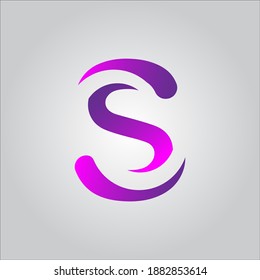 S letter logo with white background. S letter icon. S letter design. S.