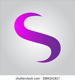 Logo de la letra S con fondo blanco. Icono de letra S. Diseño de letras S. S.