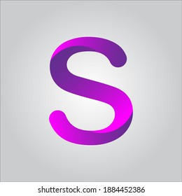 S letter logo with white background. S letter icon. S letter design. S.