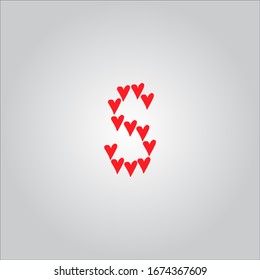 Logotipo de letra S con fondo blanco.Diseño de icono de letra agradable.
