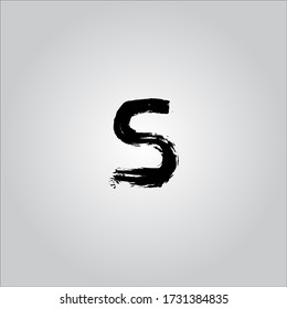S letter logo with white background.S letter icon.Black letter design.S.