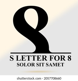 S letter logo for your brand. S letter or eight symbol logo. 