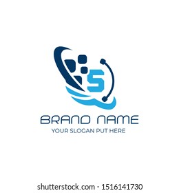 S Letter logo/identity design template vector eps for use technology brand 