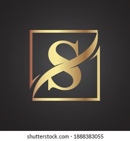 S Letter luxury logo vector