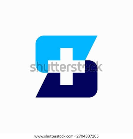 S Letter Medical Logo Vector Icon Illustration