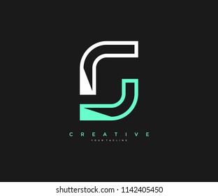 S Letter Minimal Abstract Line Corporate Logo