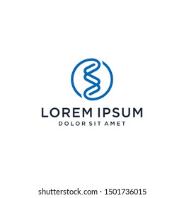 s letter minimal simple  logo vector icon template