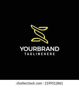 s letter minimal simple logo line design template vector