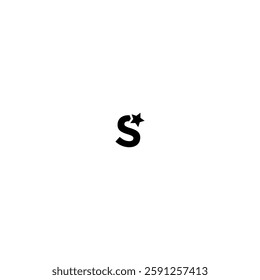s letter mix combination with star vector logo company desig