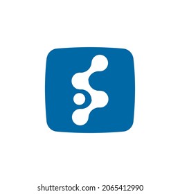 S letter mobile app vector logo design