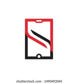 S letter mobile logo design vector