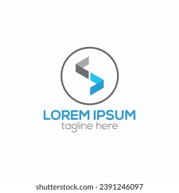 S letter modern alphabets corporate logo design with gradient color vector template illustration