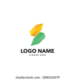 diseño de logotipo moderno de letra s 
