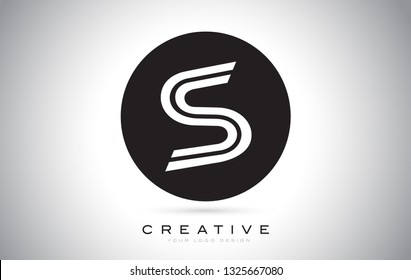 S Letter Monogram Logo Design. Modern S Icon With Creative Beautiful Black Monogram Design.