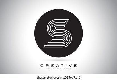 S Letter Monogram Logo Design. Modern S Icon With Creative Beautiful Black Monogram Design.