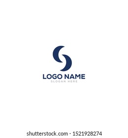 S letter/ moon logo design template full vector EPS 10