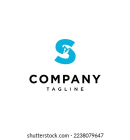 
S Letter Mountain Vector Logo Symbol Vektorgrafik Vorlage.eps