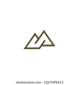 S letter mountains vector logo