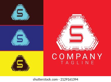 S letter new logo and icon design
