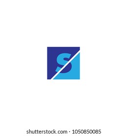 s letter on the square vector logo
