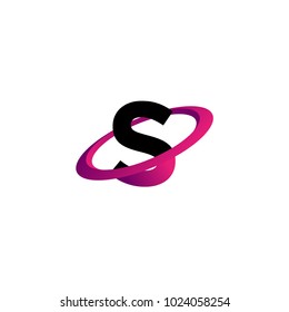 S Letter in Oval Logo Template. Initial Business Name