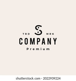 s letter people family human hipster vintage logo vector icon illustration