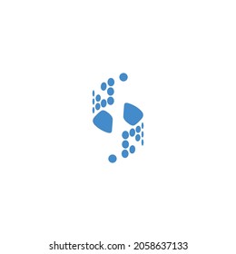 S Letter Pixel Motion Logo Design Template