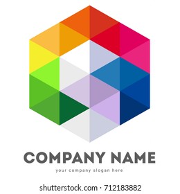 S letter polygonal abstract logo for business company. Vector eps