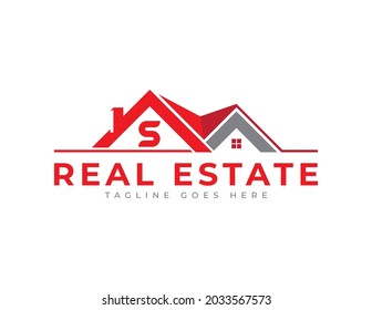 S Letter Real Estate Logo Design Template
