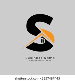 S Letter Real Estate Logo, Vector illustration Template Concept Design Logo for Property Business Image Start with Alphabet S