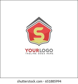 S Letter Retro Vintage Insignias or Logotype. Shield King Illustration. Vector design element, business sign, logo, identity, labels, badge and object.