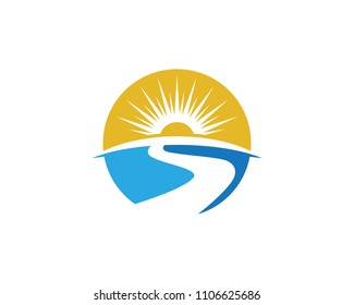 S Letter River Logo Template Vector Stock Vector (Royalty Free) 1106625686