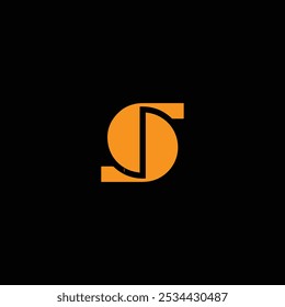 S letter round design s