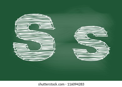 S letter of scribble sketch