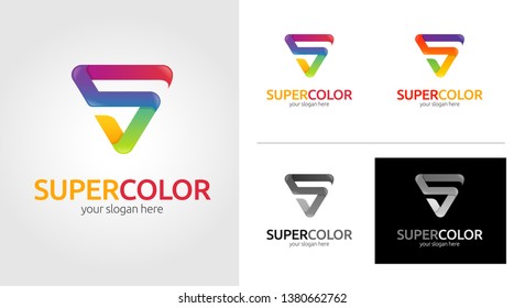 S Letter Security Logo Template Set