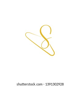 S letter shape hanger design vector