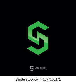 S Letter Shape Logo Design