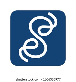 S letter shape logo design