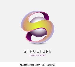 s letter shape logo design template