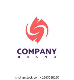 S letter shape that looks like galaxy for your a new brand business logo. Vector, EPS, editable file