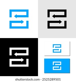 s letter sign icon white and black logo 