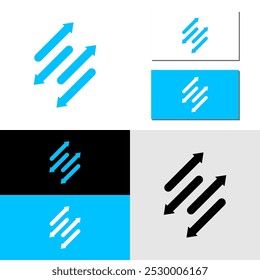 s letter sign icon white and black logo