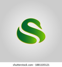S letter for simple logo design
