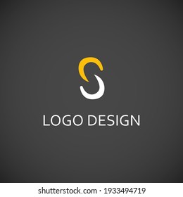 letra s para el diseño simple del logotipo