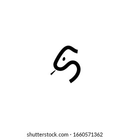 s letter snake monogram vector logo