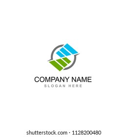 s letter solar panel eco energy vector logo